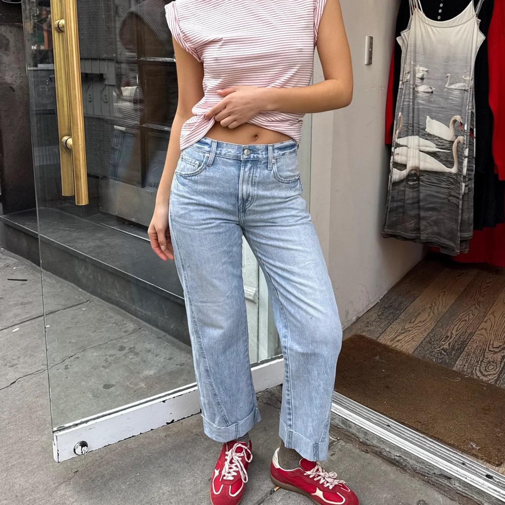 NWT Pistola Kacey Mid Rise Cuffed Boyfriend Jeans in Berkeley Size 26